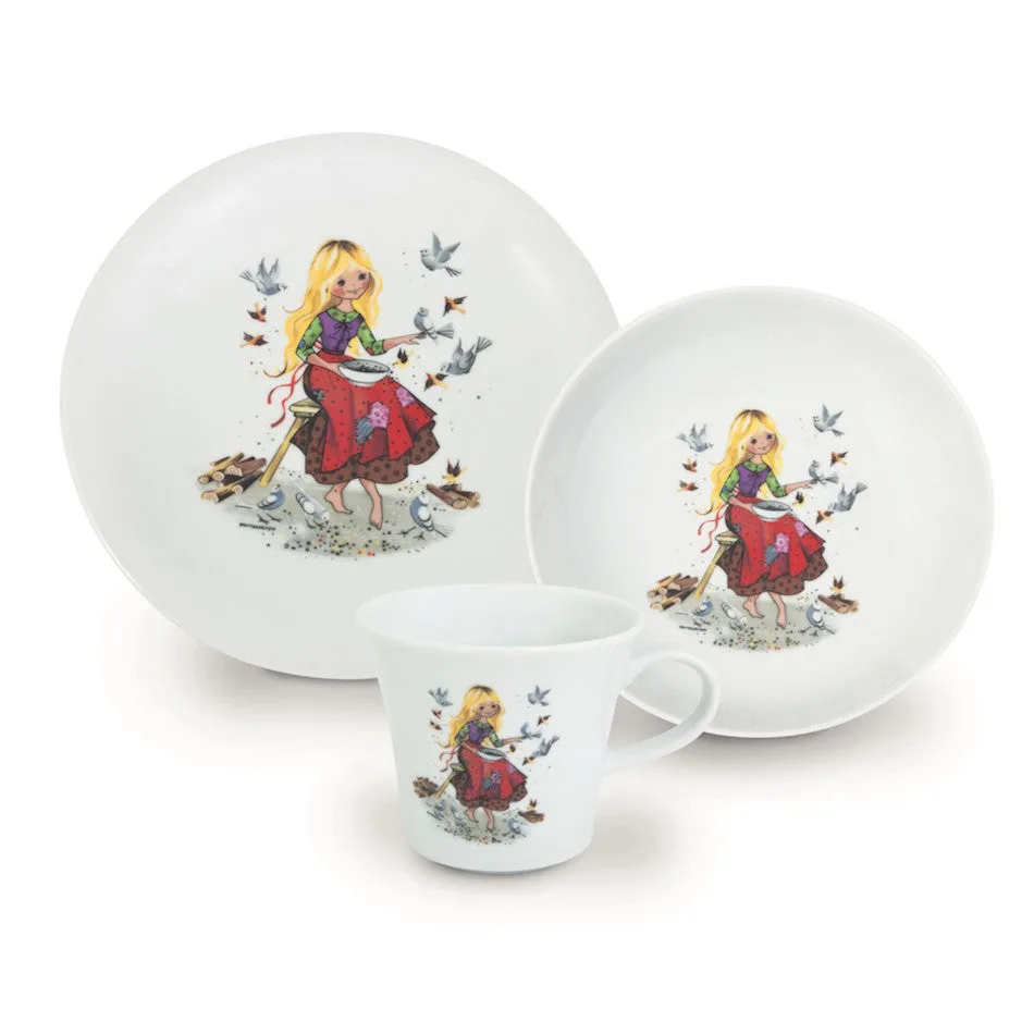3 Piece Porcelain Crockery Set <br> Cinderella