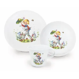 3 Piece Porcelain Crockery Set <br> Hans in Luck