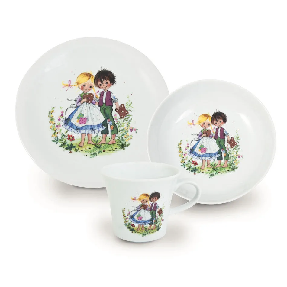 3 Piece Porcelain Crockery Set <br> Hansel & Gretal