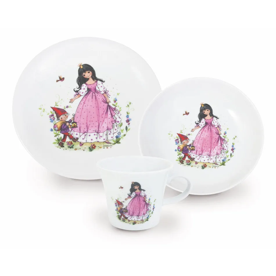 3 Piece Porcelain Crockery Set <br> Snow White