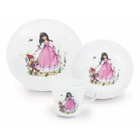 3 Piece Porcelain Crockery Set <br> Snow White