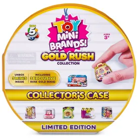 5 Surprise Toy Mini Brands - Gold Rush Collectors Case with 5 Surprises