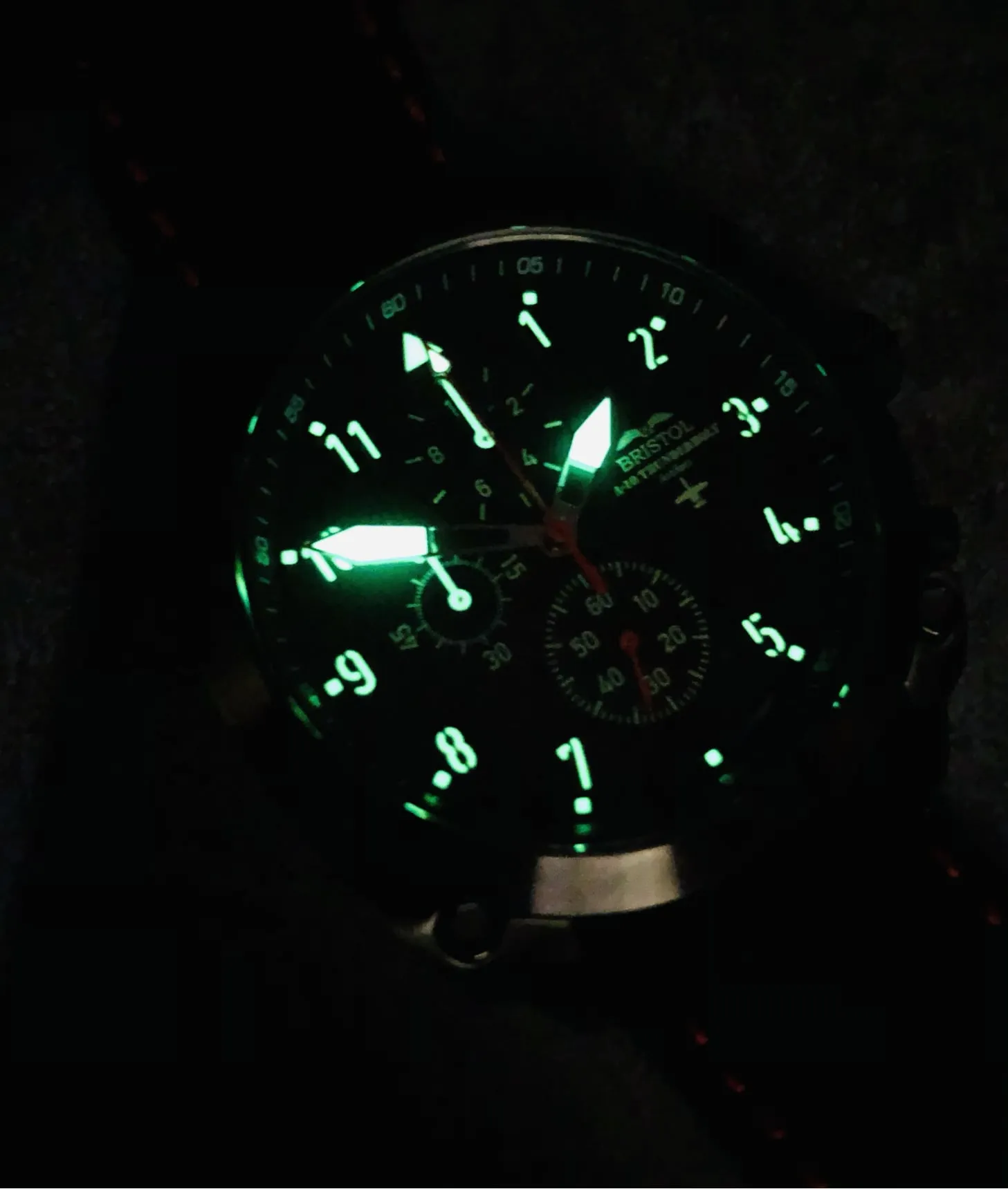 A-10 Thunderbolt Tribute - Gunmetal Finish, Silicone Band