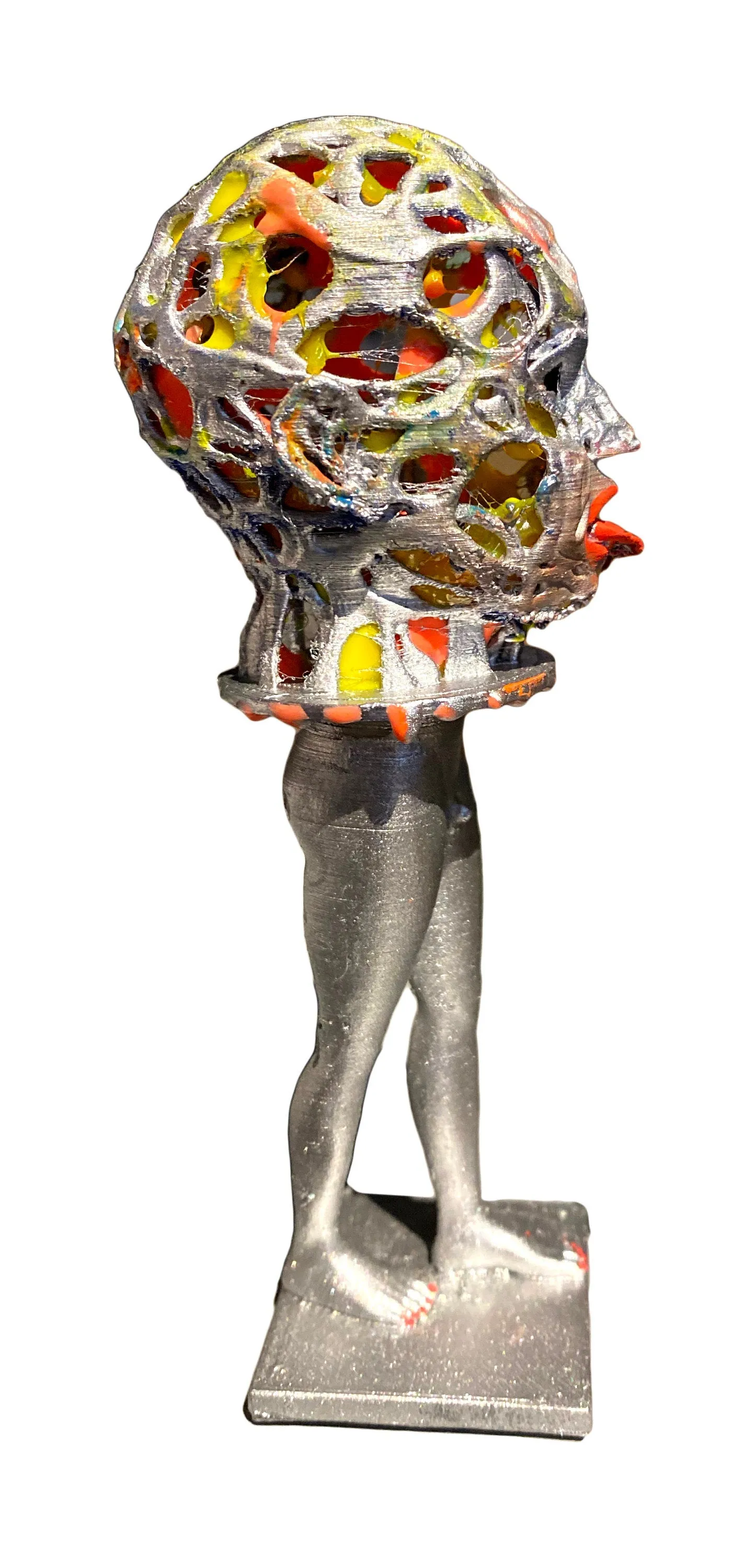 AEQEA human experience LSD acid man custom pla statue 3D mashup art toy figure