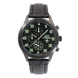 B-25 Mitchell Tribute - Black Finish, Black Leather Band