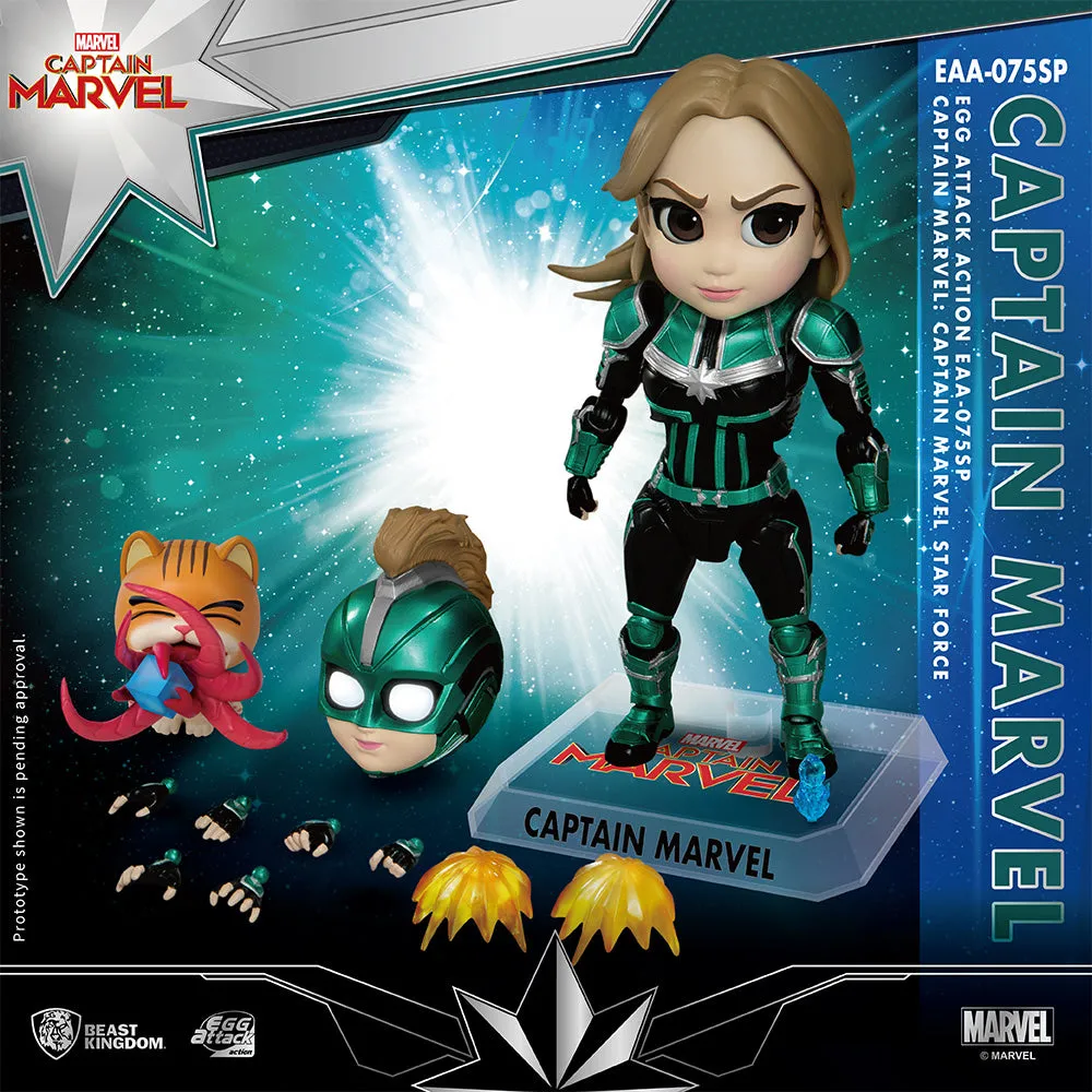 Beast Kingdom EAA-075SP Marvel Captain Marvel: Carol Danvers (Star Force Version) Egg Attack Action Figure