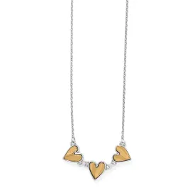 Cascade Trio Heart Mini Necklace