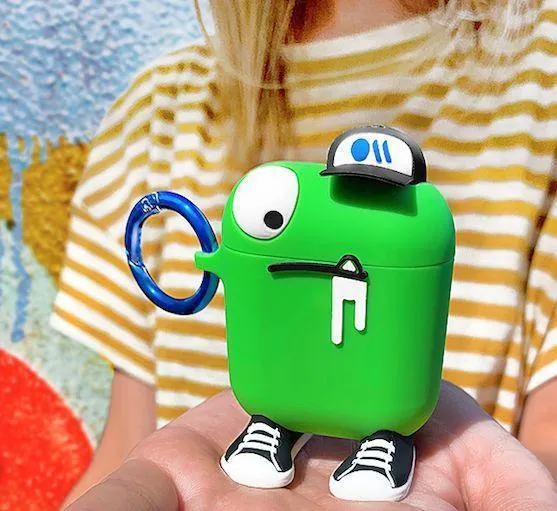 CASE-MATE CreaturePods AirPods Case - Chuck The Cool Guy - Green