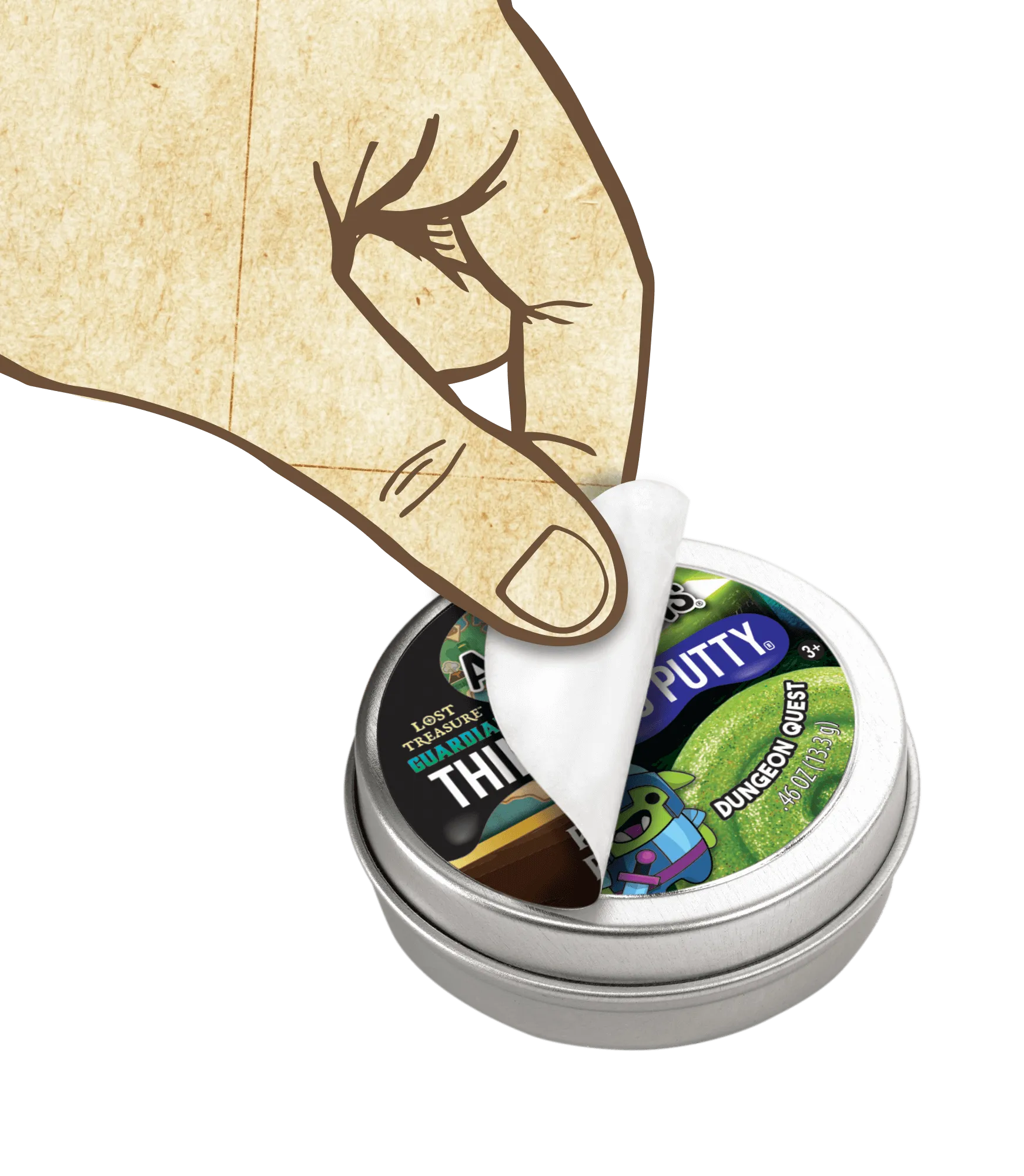 Crazy Aaron's Thinking Putty - 2" Treasure Surprise - Lost Treasure Guardians