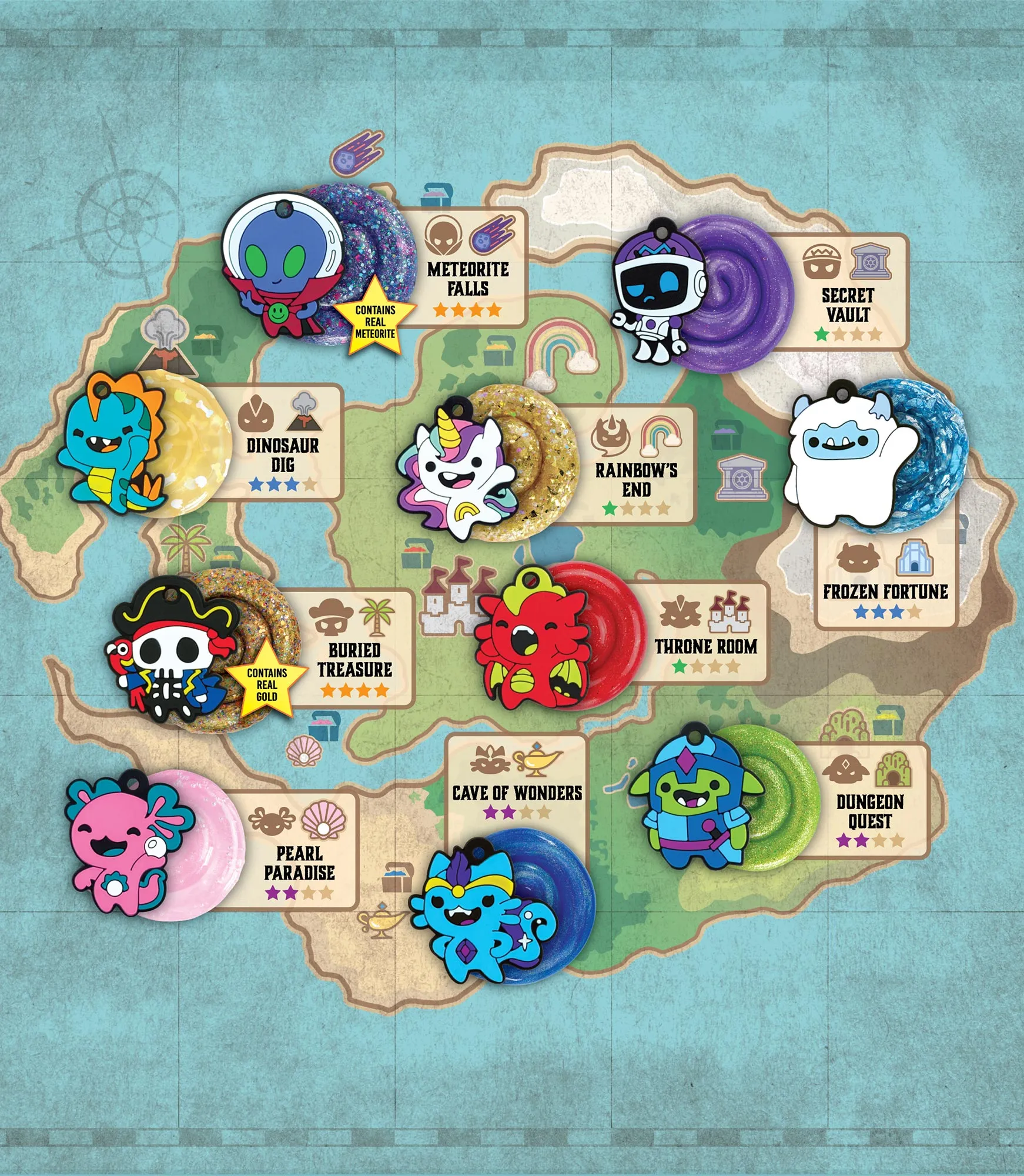 Crazy Aaron's Thinking Putty - 2" Treasure Surprise - Lost Treasure Guardians