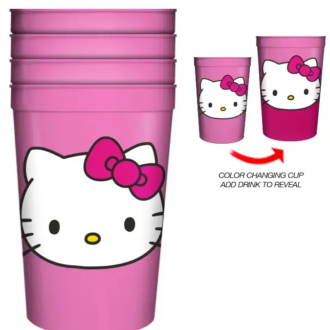 Cup - Hello Kitty Color Changing Party Cups - 4ct