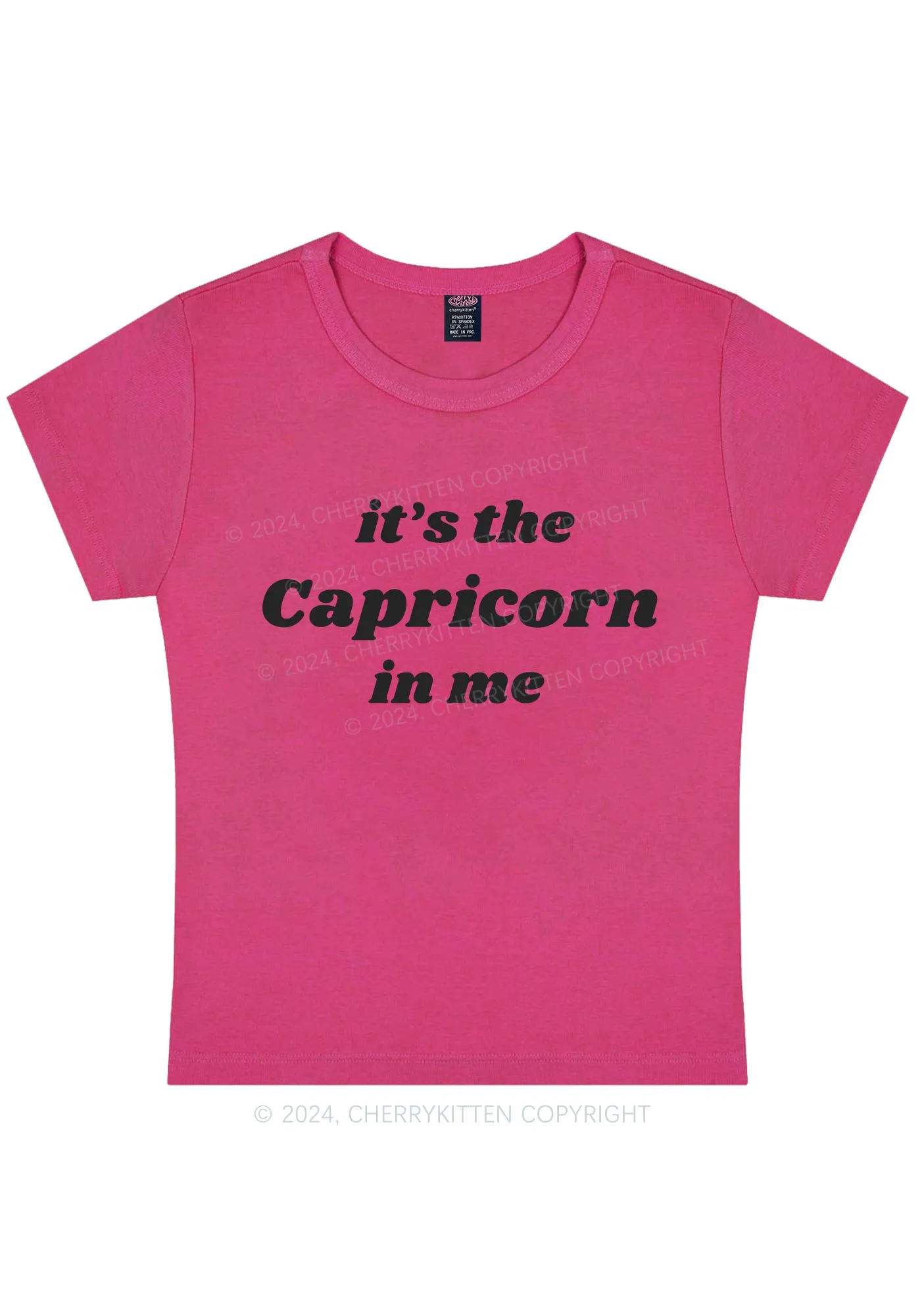 Curvy Custom Zodiac In Me Y2K Baby Tee Cherrykitten
