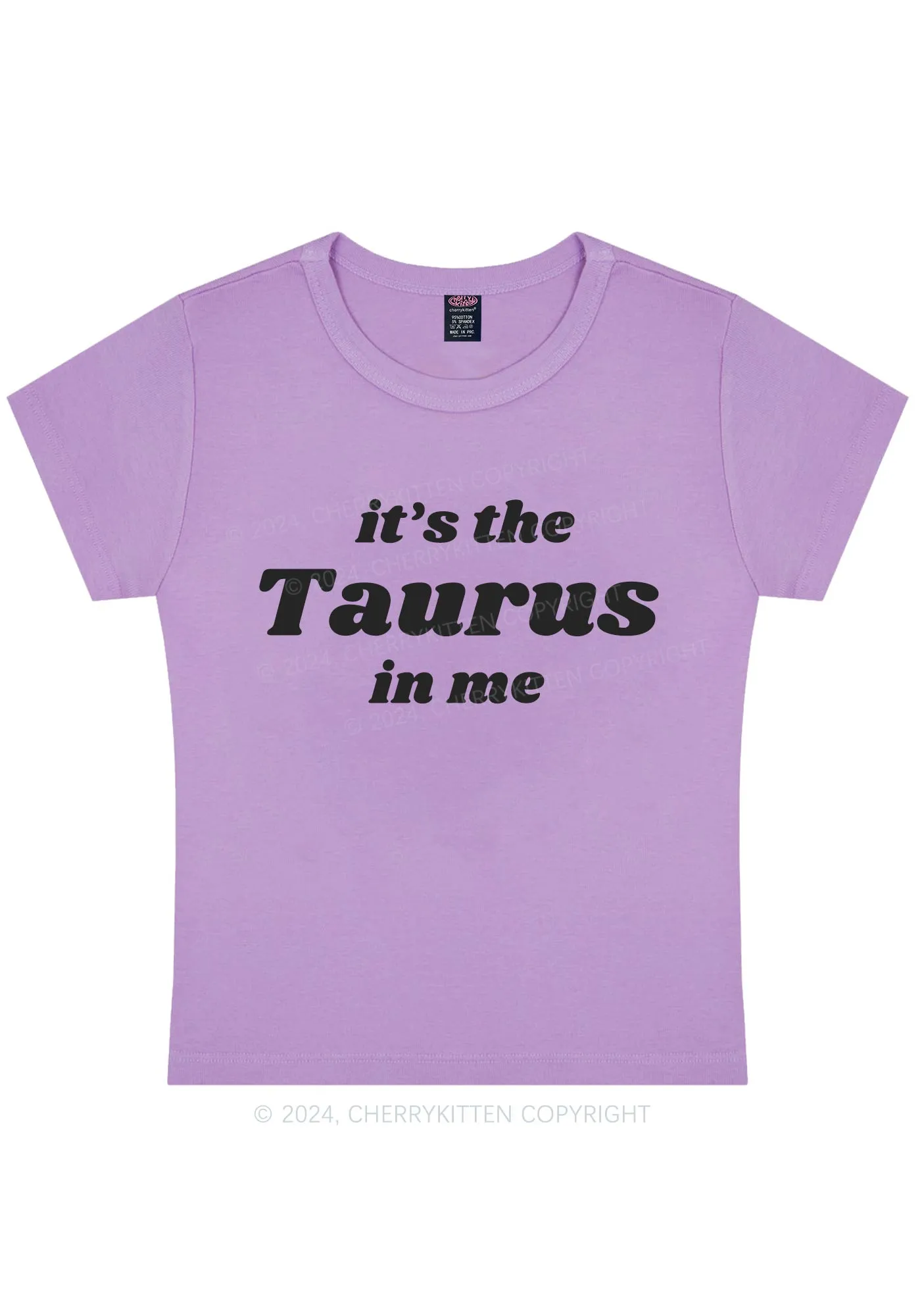 Curvy Custom Zodiac In Me Y2K Baby Tee Cherrykitten