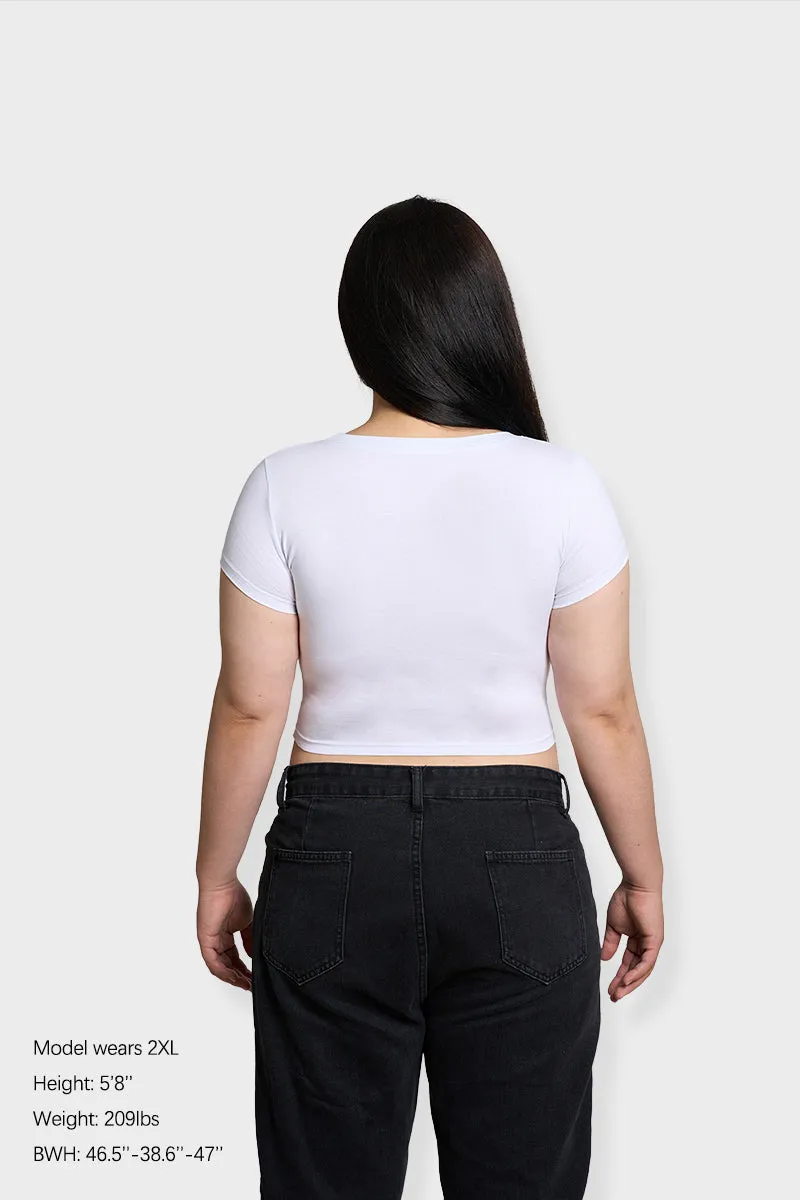 Curvy Custom Zodiac In Me Y2K Baby Tee Cherrykitten