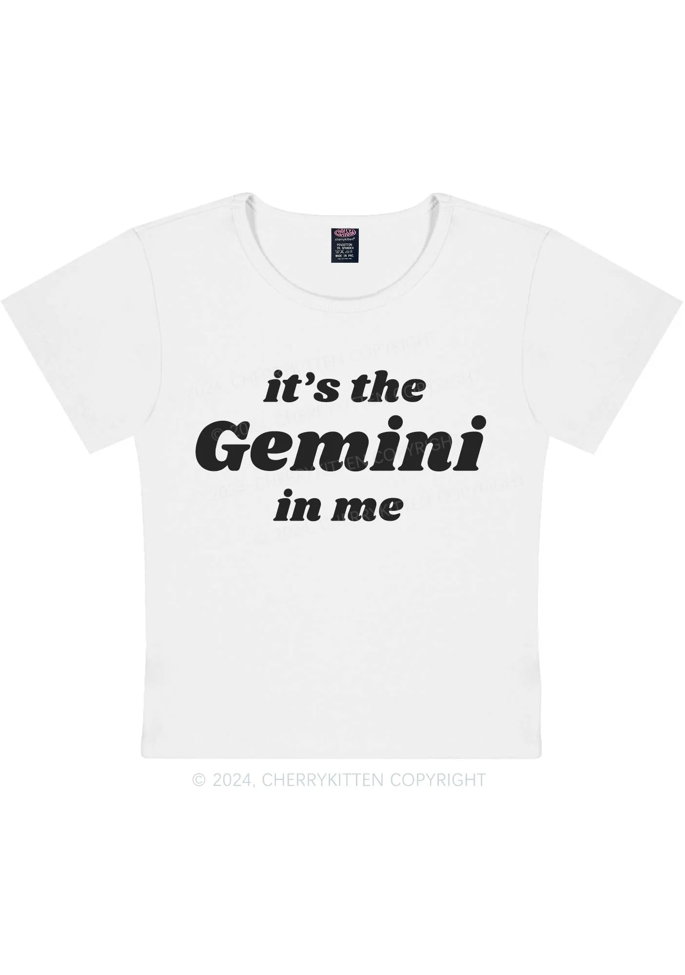 Curvy Custom Zodiac In Me Y2K Baby Tee Cherrykitten