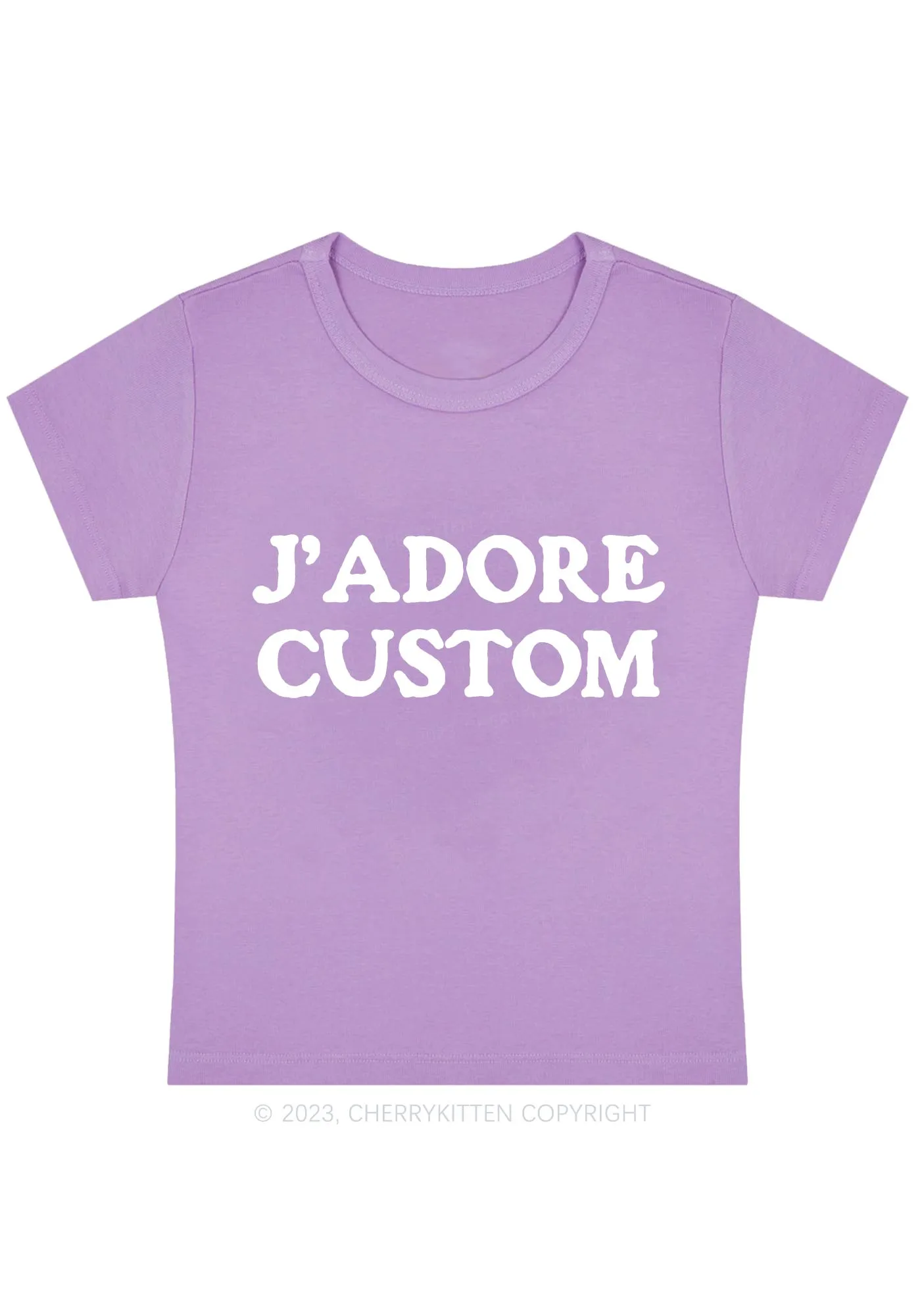 Curvy J'adore Custom Baby Tee Cherrykitten