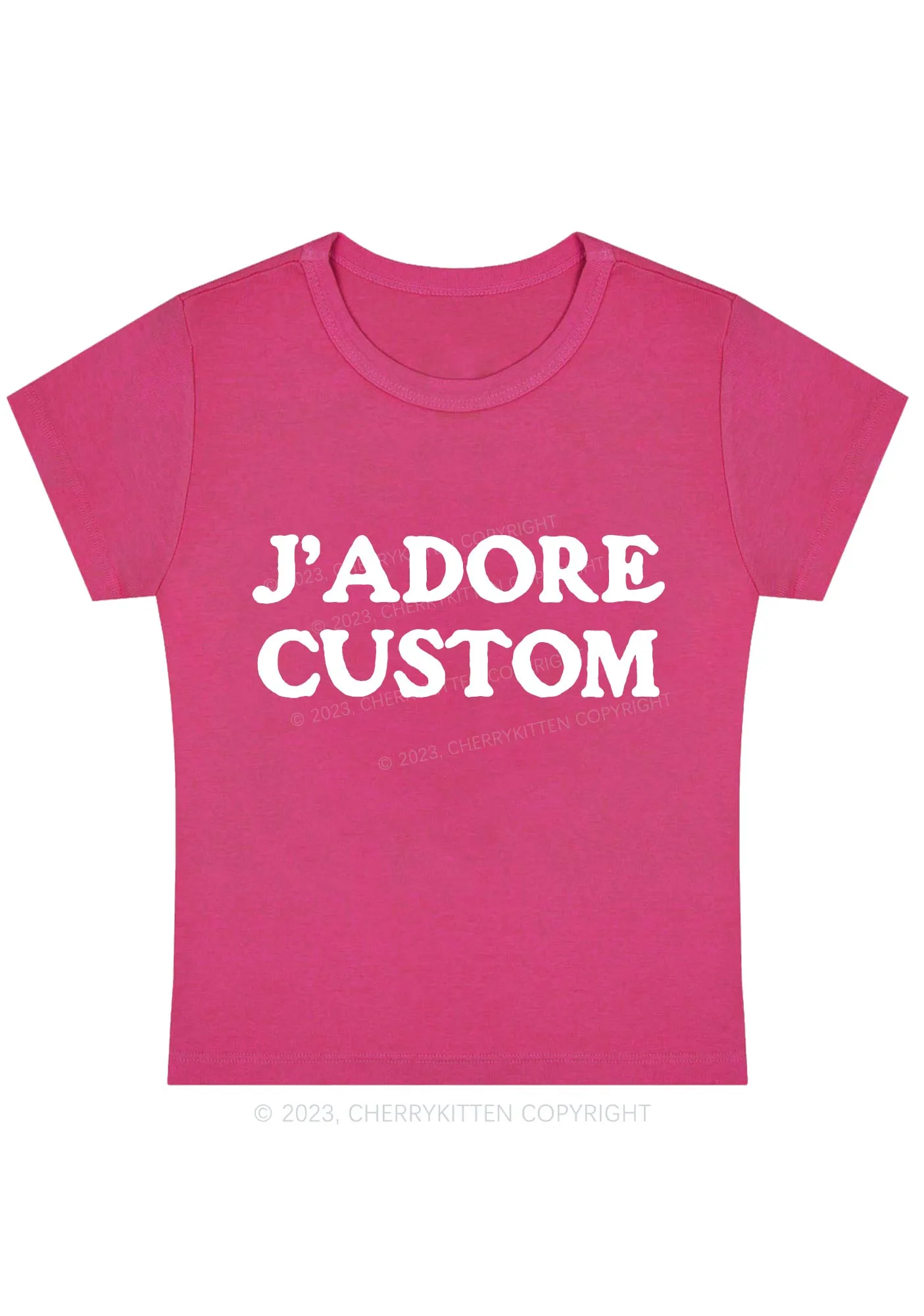 Curvy J'adore Custom Baby Tee Cherrykitten
