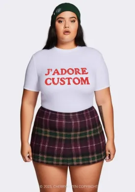 Curvy J'adore Custom Baby Tee Cherrykitten