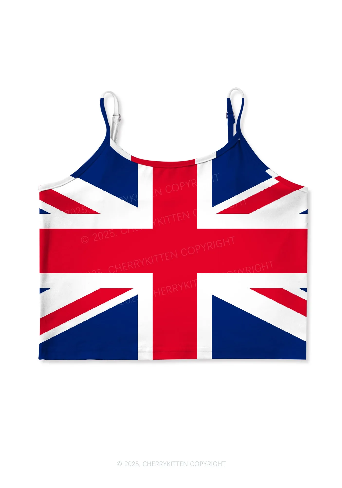 Custom Flag Y2K Print Cami Crop Top Cherrykitten