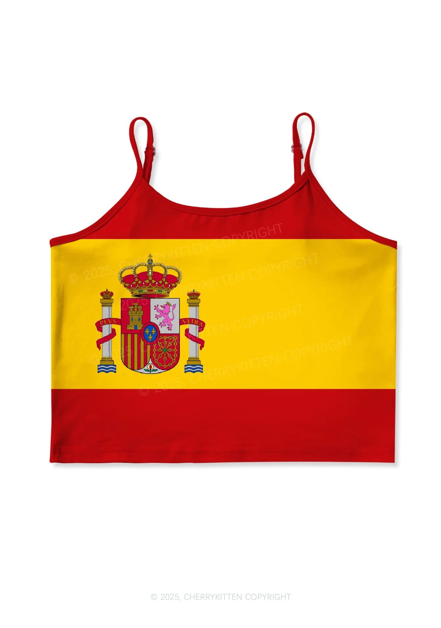 Custom Flag Y2K Print Cami Crop Top Cherrykitten