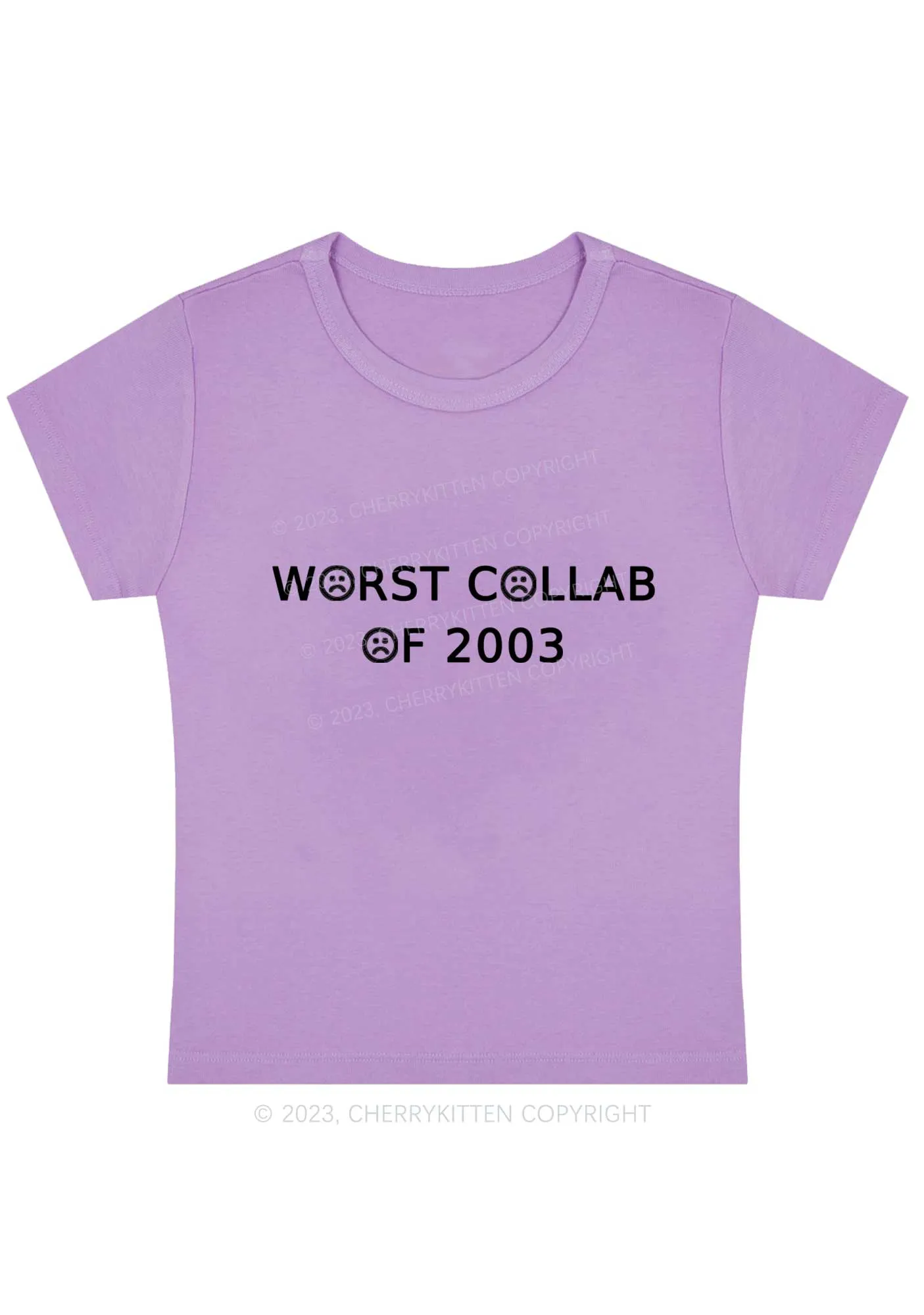 Custom Year Worst Collab Y2K Baby Tee Cherrykitten