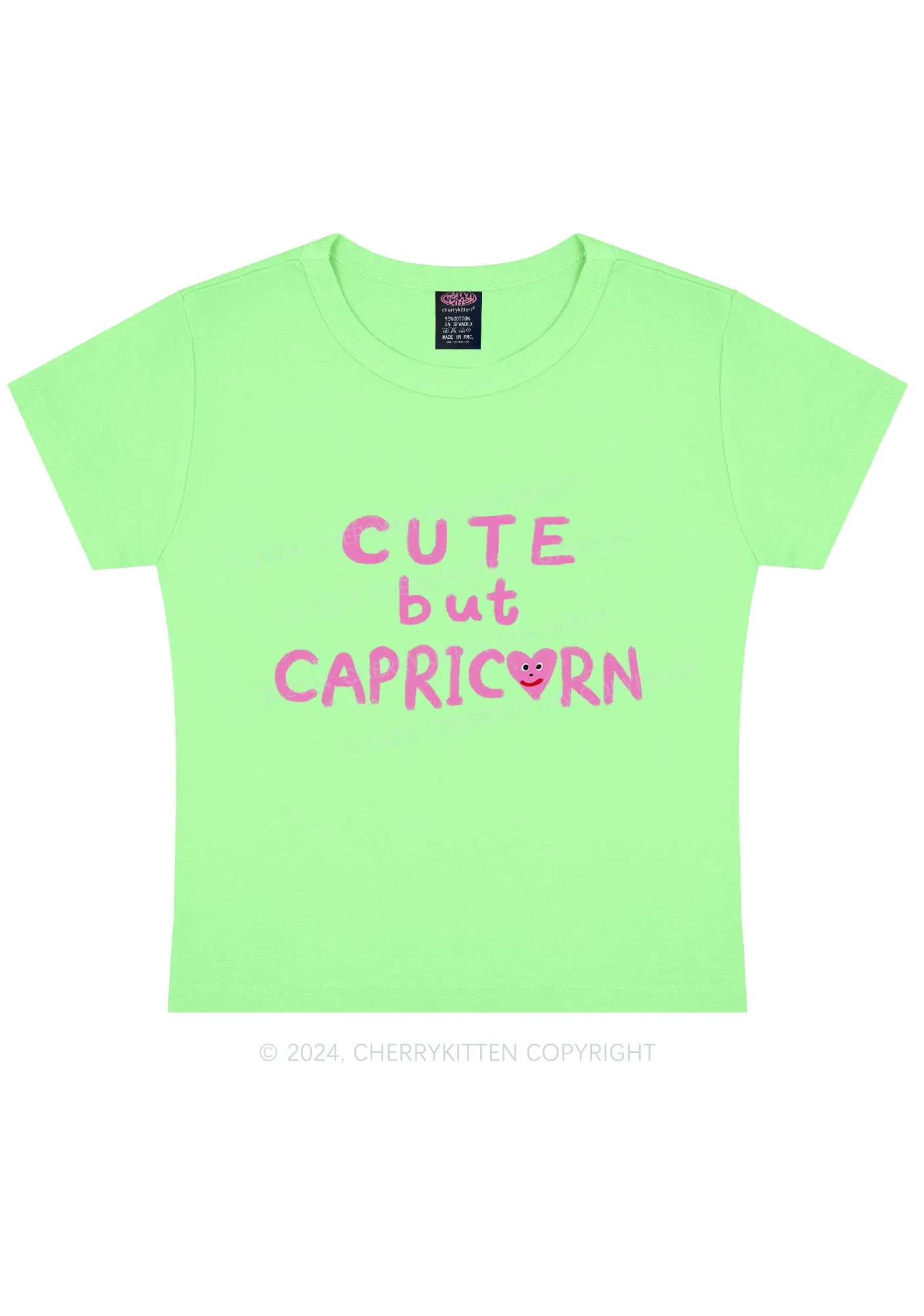 Custom Zodiac Cute But Y2K Baby Tee Cherrykitten