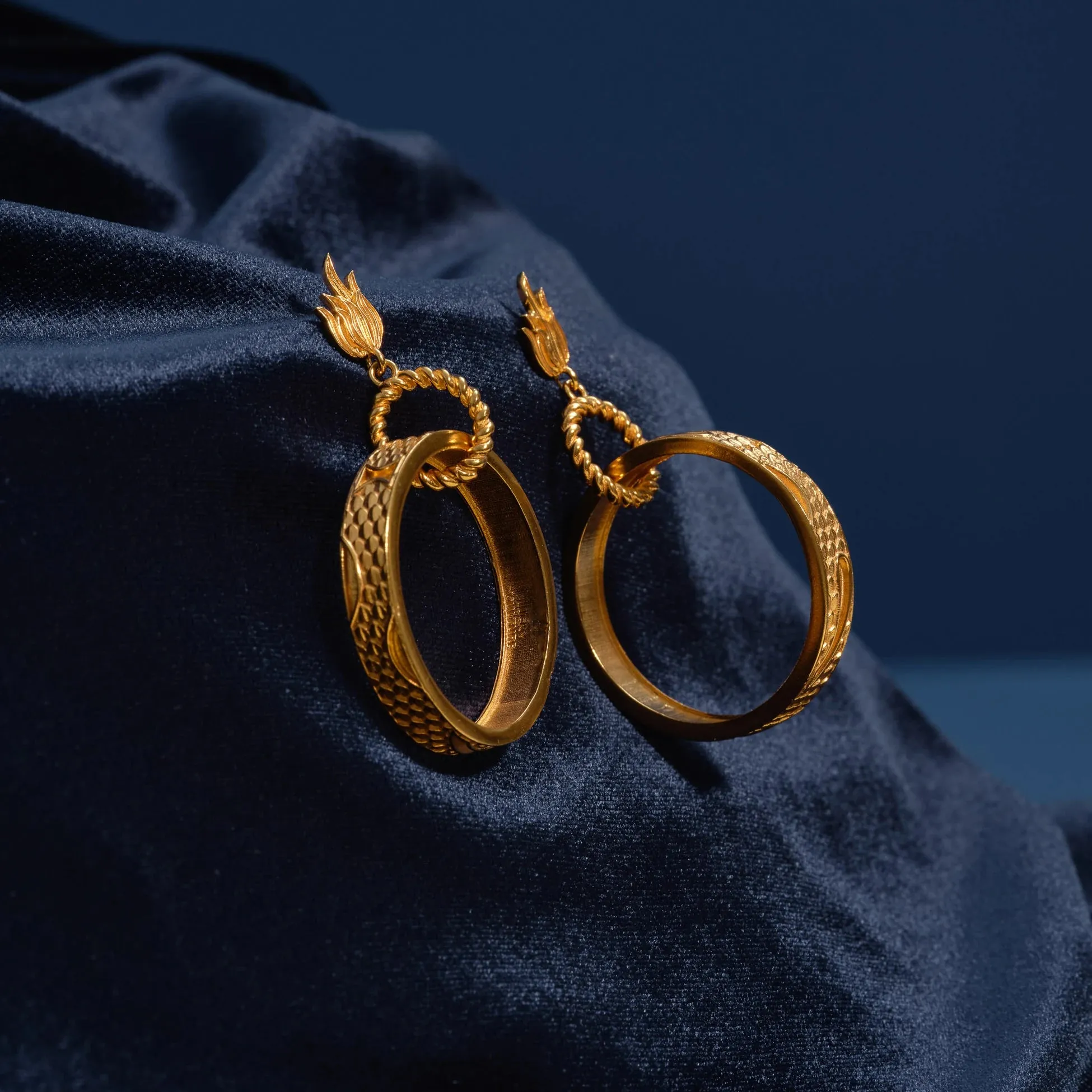 Dragon Flame Hoop Earring