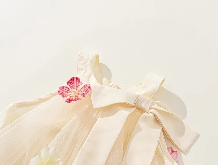 Dreamy Blossom Bowknot Tulle Princess Dress