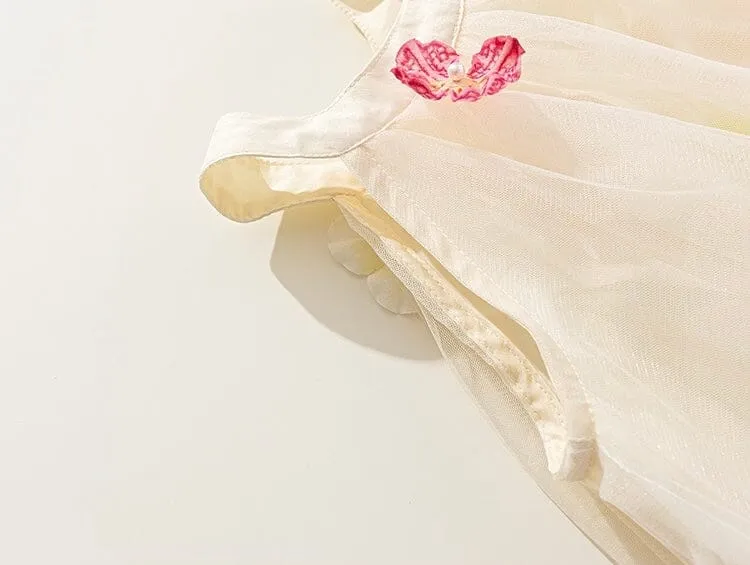 Dreamy Blossom Bowknot Tulle Princess Dress