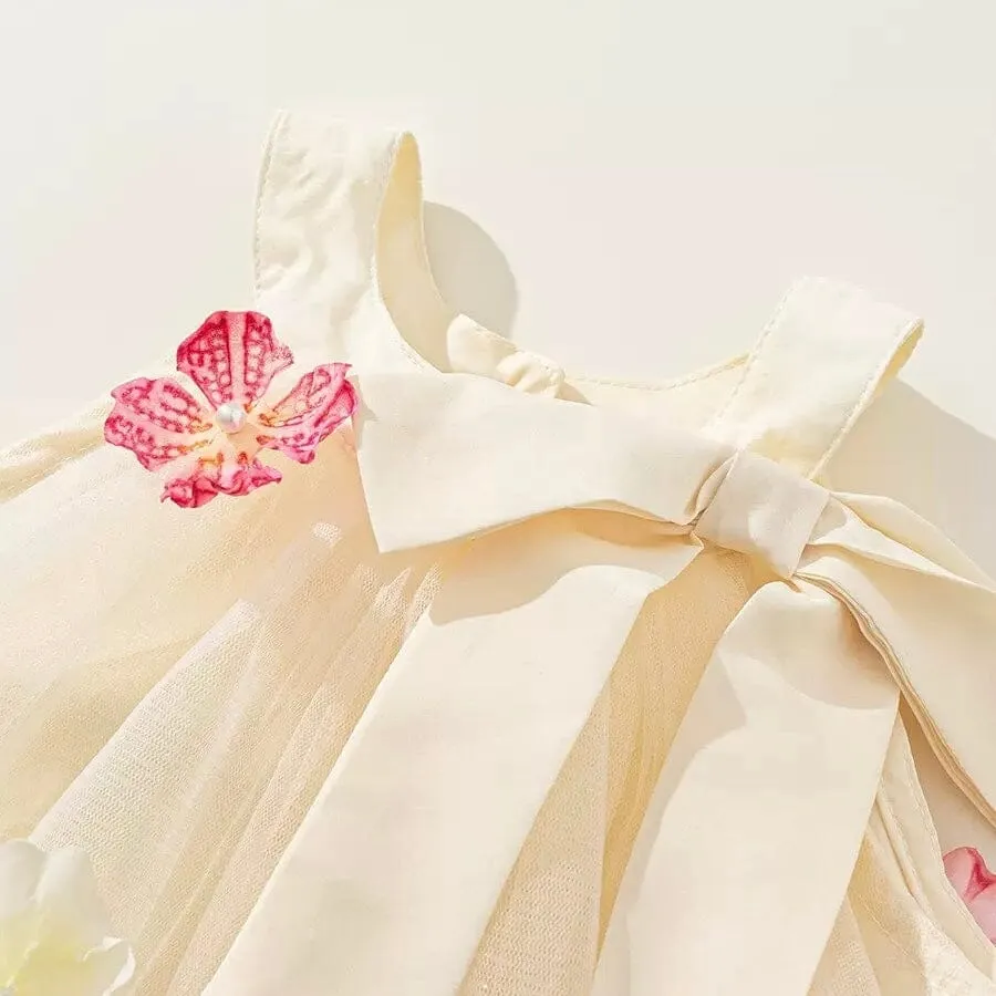 Dreamy Blossom Bowknot Tulle Princess Dress