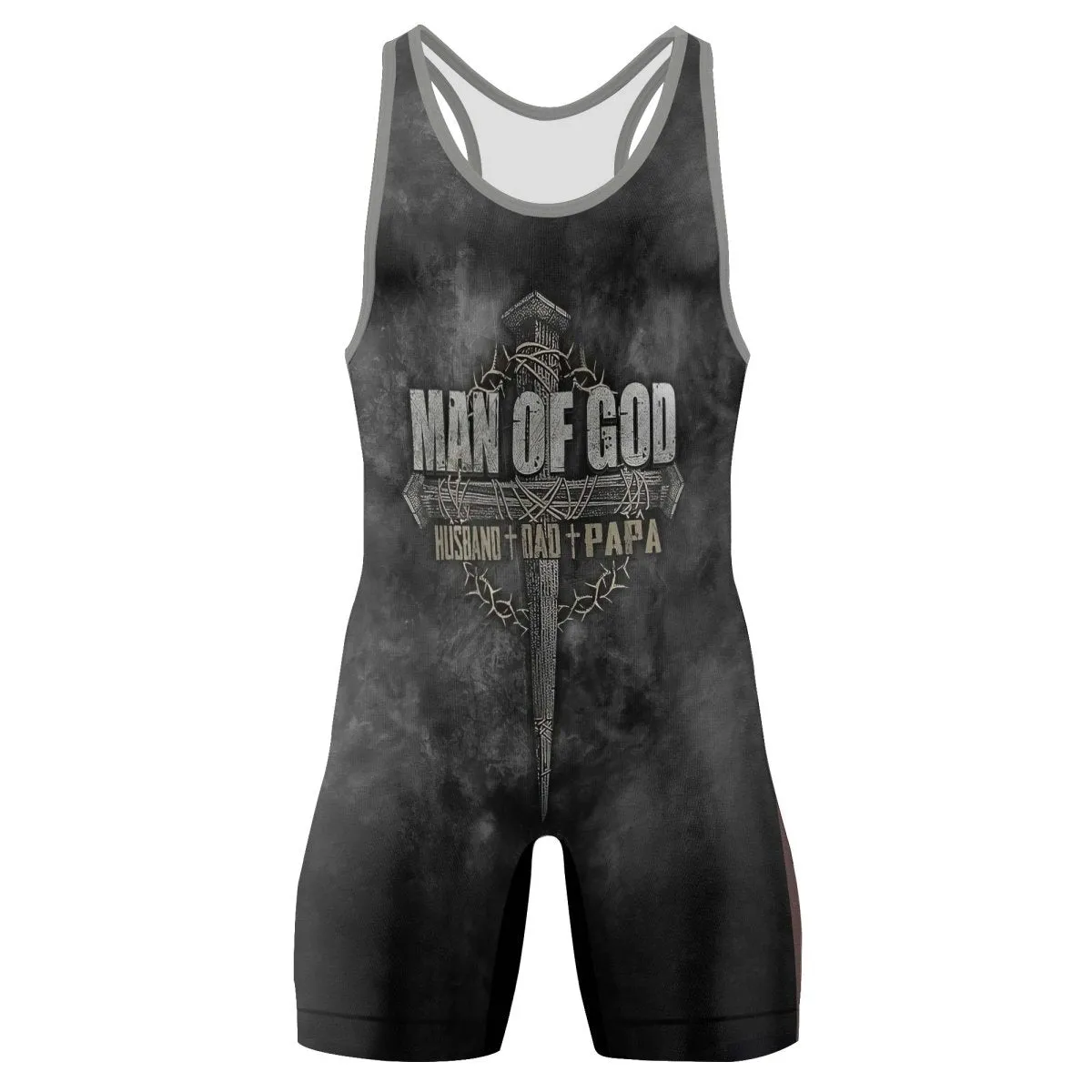 Father Man Of God Wrestling Singlets