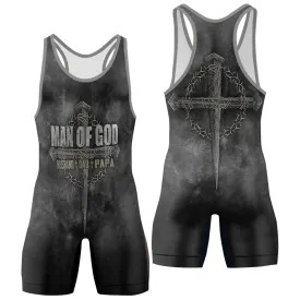 Father Man Of God Wrestling Singlets