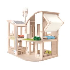 Green Dollhouse with Furniture by Plan Toys