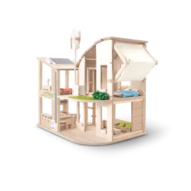 Green Dollhouse with Furniture