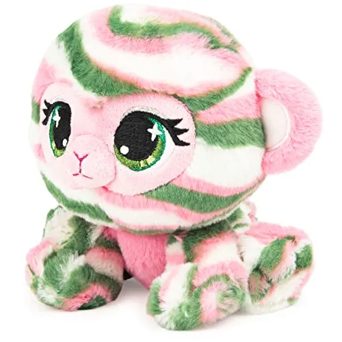 GUND P.Lushes Designer Fashion Pets Olivia Moss Monkey Premium Stuffed Animal Soft Plush, Green and Pink, 6