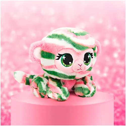 GUND P.Lushes Designer Fashion Pets Olivia Moss Monkey Premium Stuffed Animal Soft Plush, Green and Pink, 6