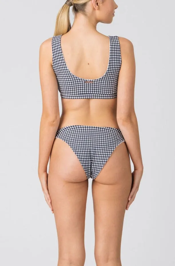 Hailey Bottom in Sapphire Gingham