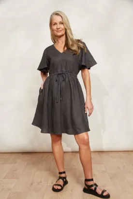 Halcyon Tie Dress - Oyster