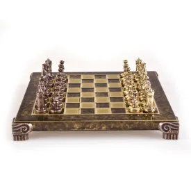 Handcrafted Byzantine Empire Chess Set, Gold & Brown (Extra Small)