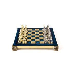 Handcrafted Byzantine Empire Chess Set, Gold & Silver (Extra Small)