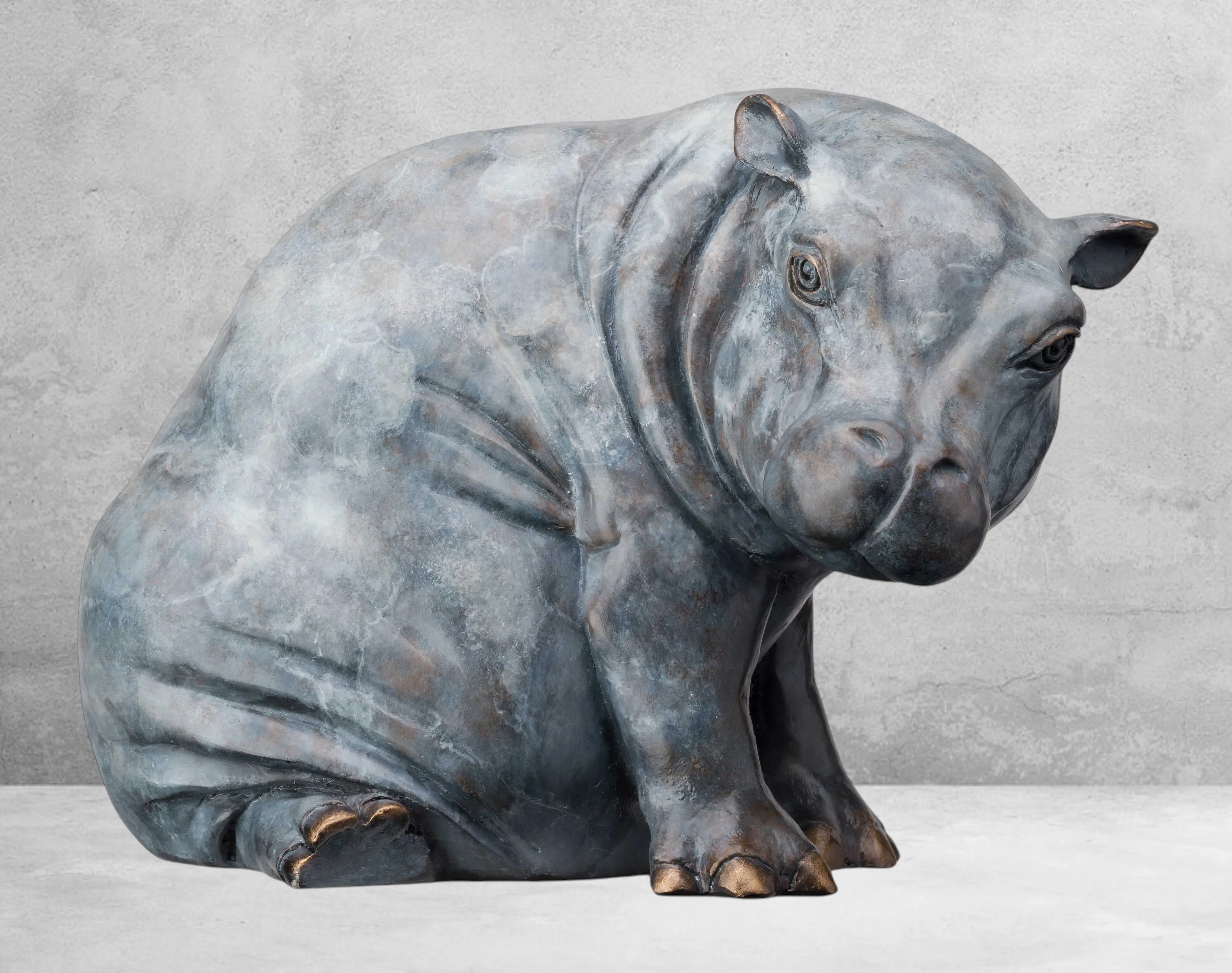 Hippo Sculpture 'Penelope' by Roxy Winterburn SOLD