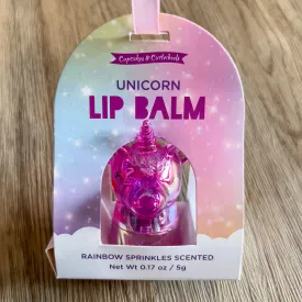 Iridescent Unicorn Swirl Lip Balm with Rainbow Sprinkles Scent