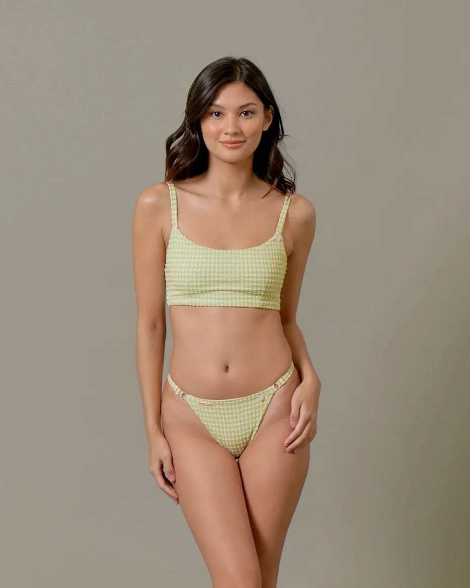 Jasmine Bottom in Jade Gingham