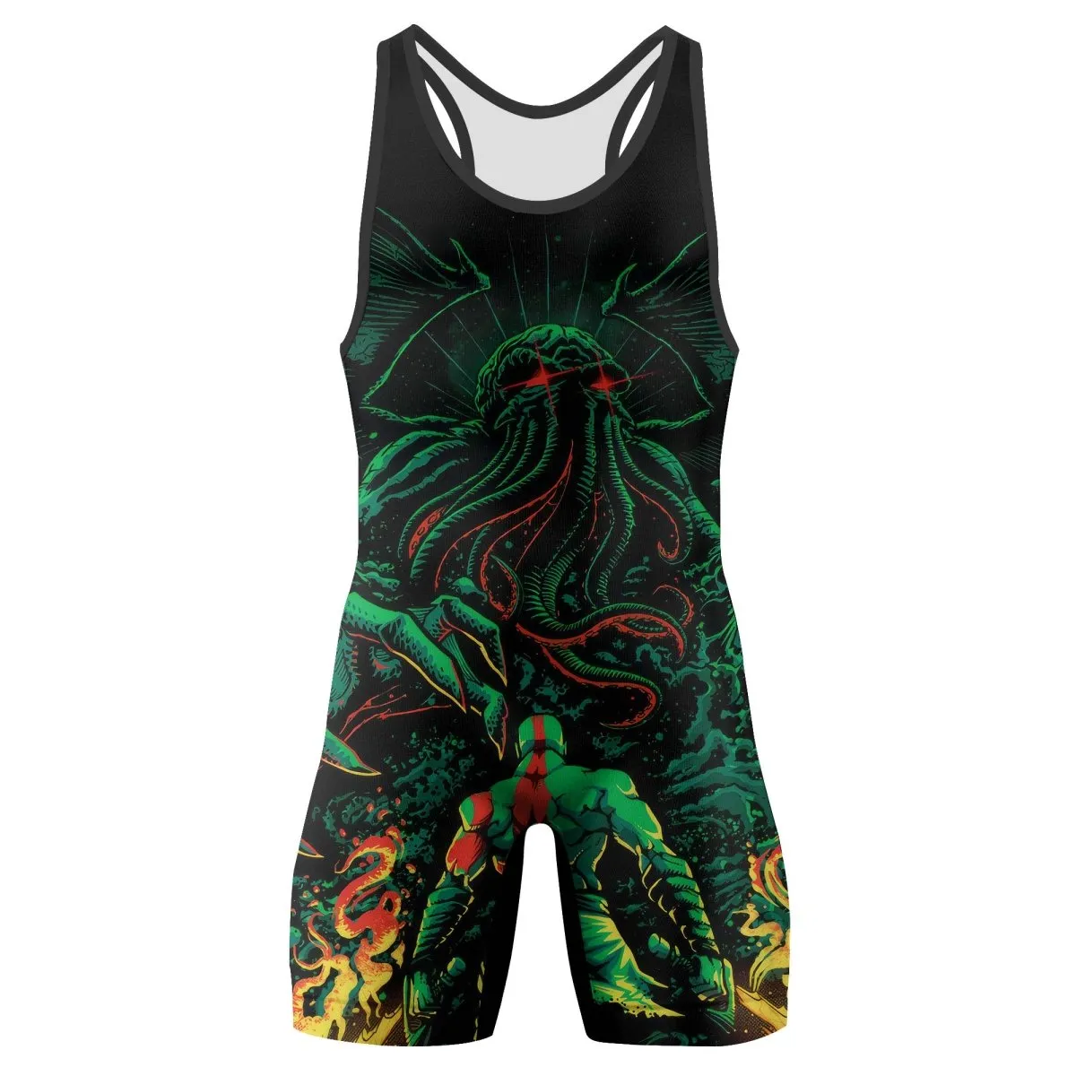Kratos Versus Cthulhu Wrestling Singlets