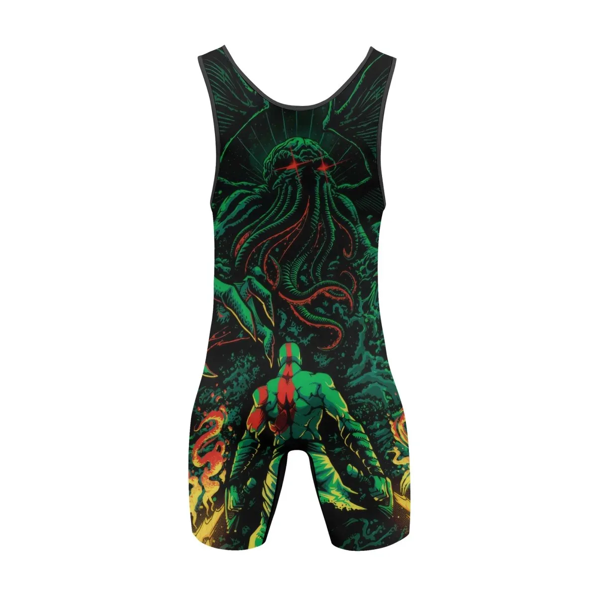 Kratos Versus Cthulhu Wrestling Singlets