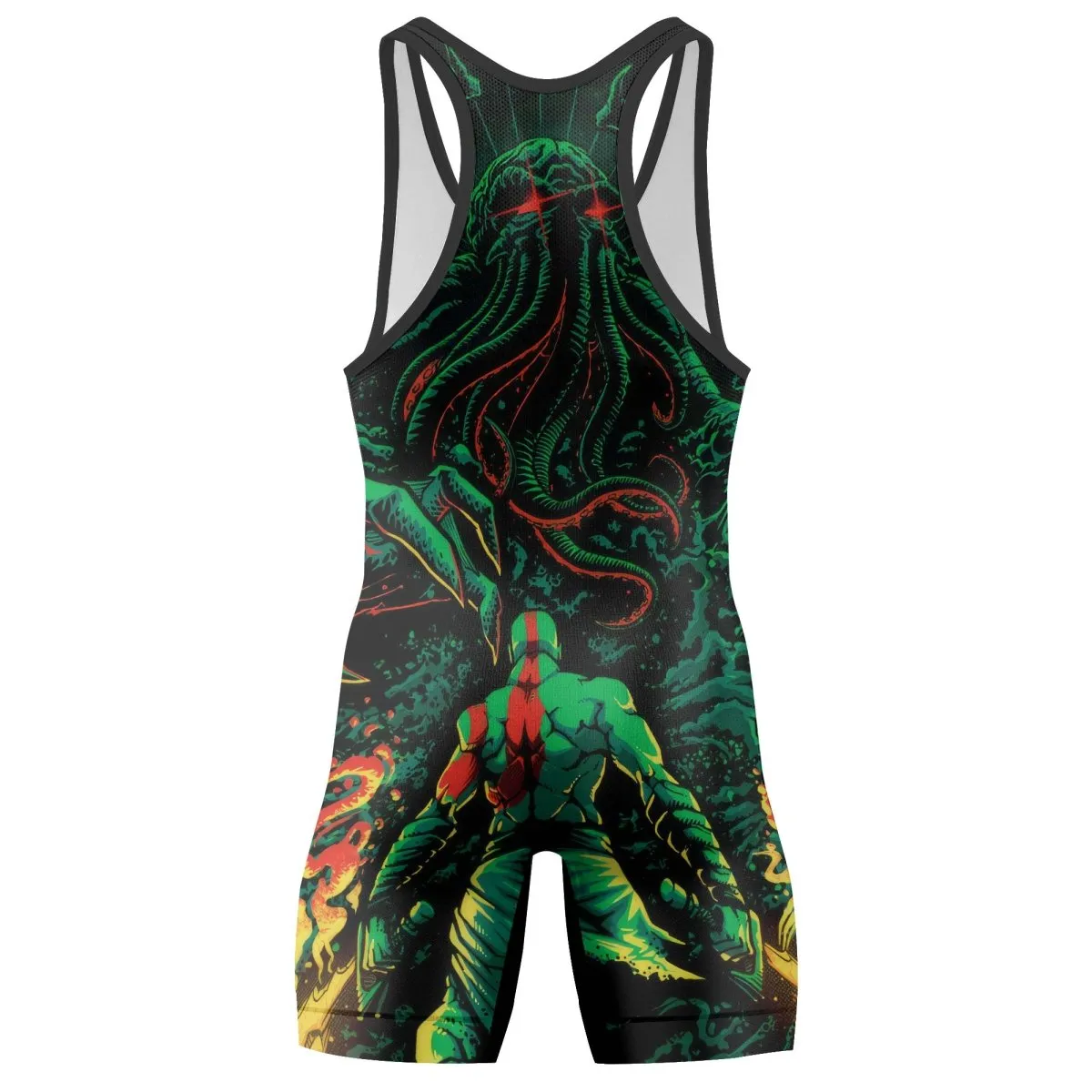 Kratos Versus Cthulhu Wrestling Singlets