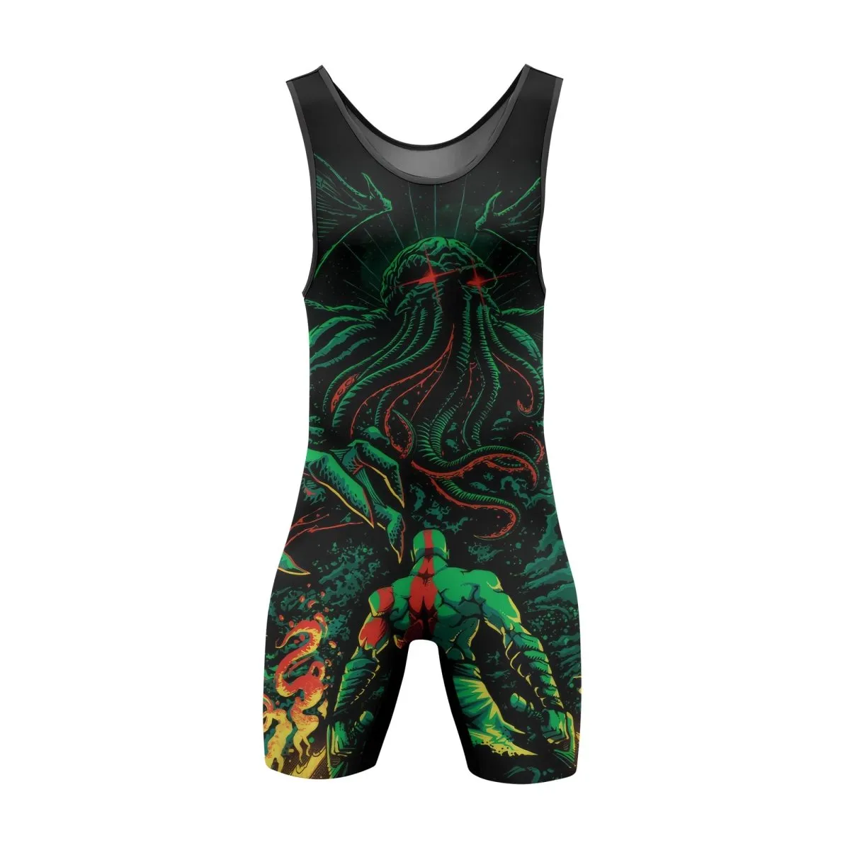 Kratos Versus Cthulhu Wrestling Singlets