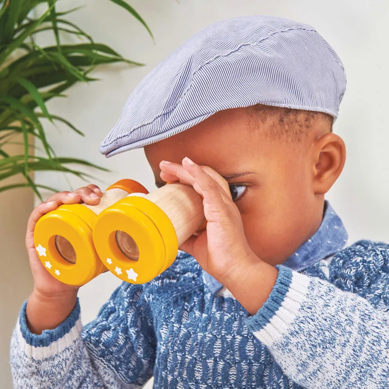 Lady Bird Wooden Binoculars - Yellow