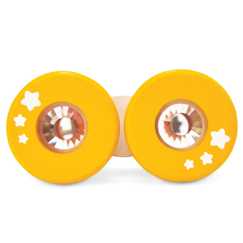 Lady Bird Wooden Binoculars - Yellow