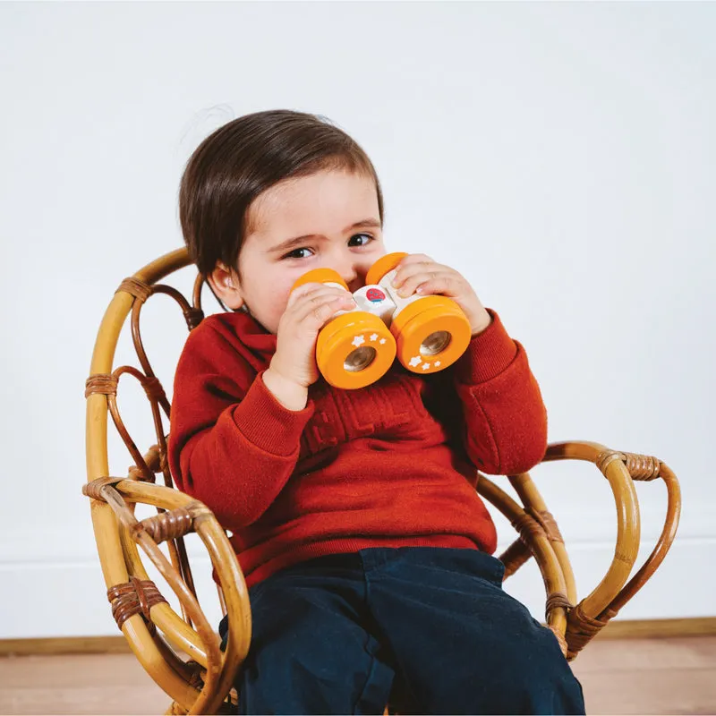 Lady Bird Wooden Binoculars - Yellow
